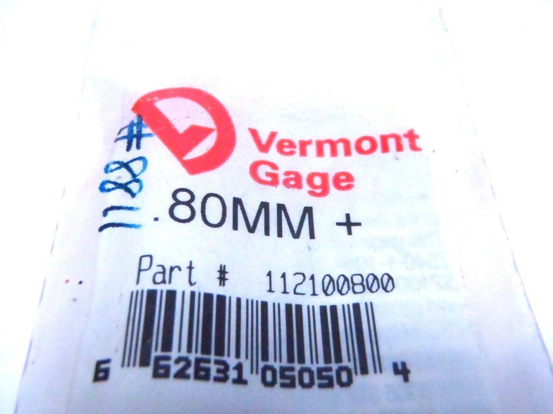 Lot of (2) Vermont Gage 112100800 Pin Gage 80MM+ - Maverick Industrial Sales