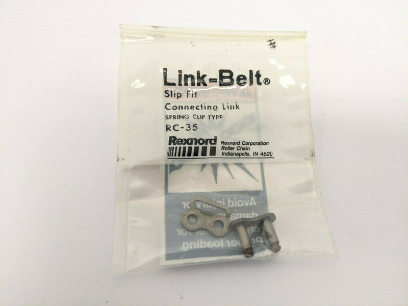 Rexnord RC-35 Link-Belt Slip Fit Connecting Link Spring Clip Type LOT OF 4 - Maverick Industrial Sales