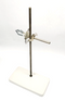 Fisher Vintage Lab Glassware Stand 25" Tall w/ White Porcelain 13" x 7" Base - Maverick Industrial Sales