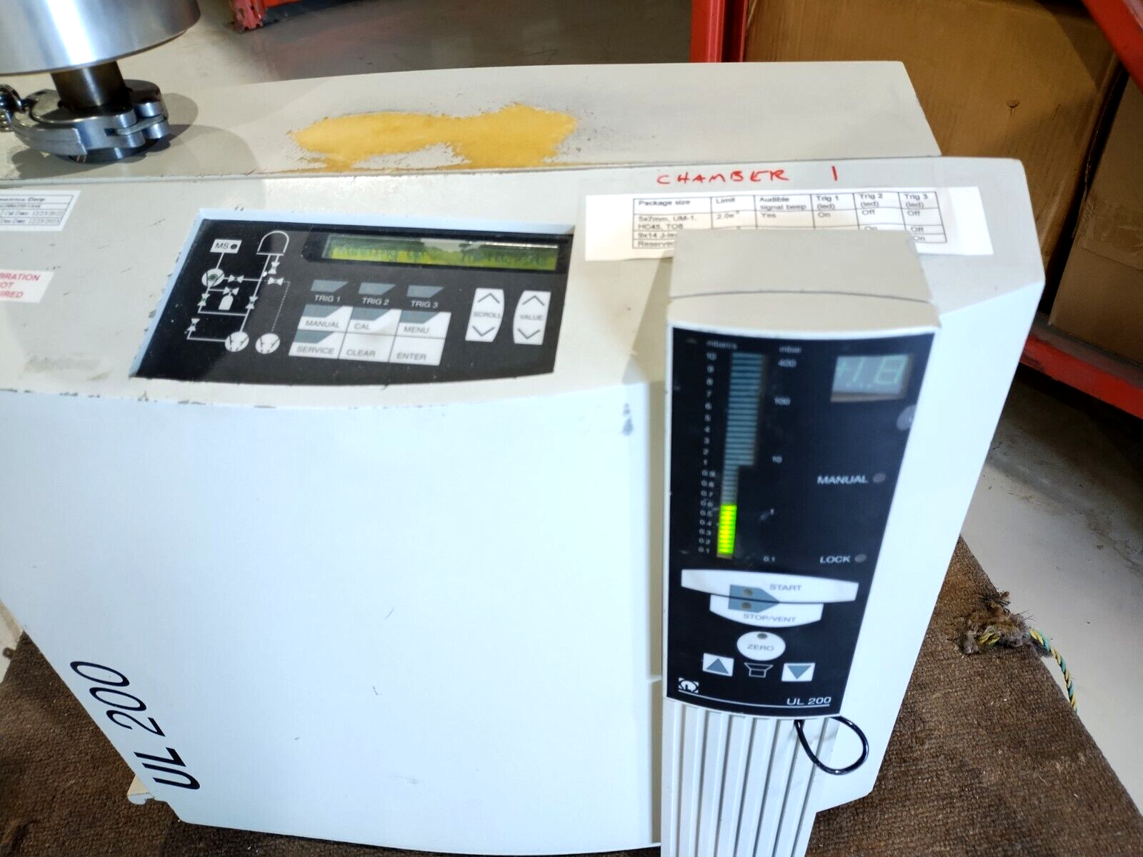 Leybold UL200 Bench Top Helium Leak Detector Last Cal 12/23/22 Cal Due 12/23/23 - Maverick Industrial Sales