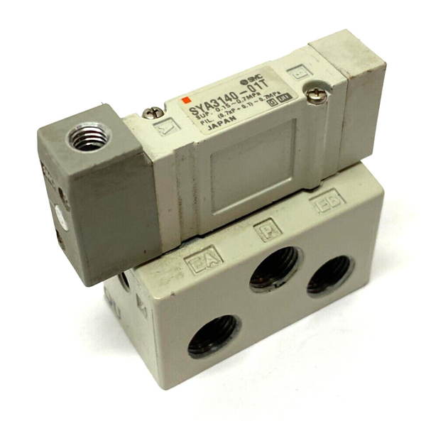 SMC SYA3140-01T Solenoid Valve Manifold Mounted 5-Port 5/16"-24 NPT - Maverick Industrial Sales