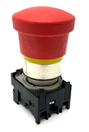 Siemens 3SU1050-1HA20-0AA0 Red 20mm Push Button Mushroom Head 40mm w/ Holder - Maverick Industrial Sales