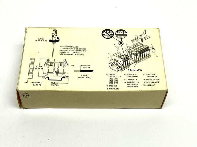 Allen Bradley 1492-W6-G Ser C Terminal Blocks Green BOX OF 50 - Maverick Industrial Sales