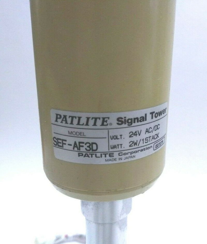 Patlite SEF-AF3D 24V AC/DC 2W / 1Stack Signal Tower - Maverick Industrial Sales