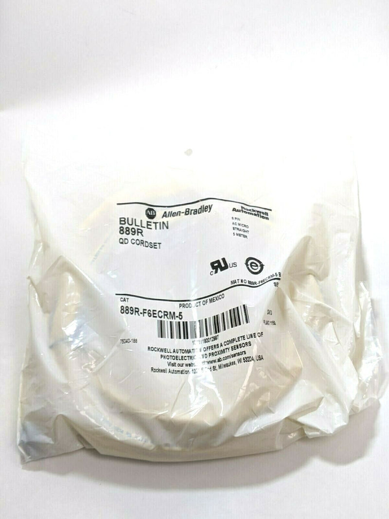 Allen Bradley 889R-F6ECRM-5 Micro Cable QD Cordset 6 Pin 5 Meter Straight - Maverick Industrial Sales