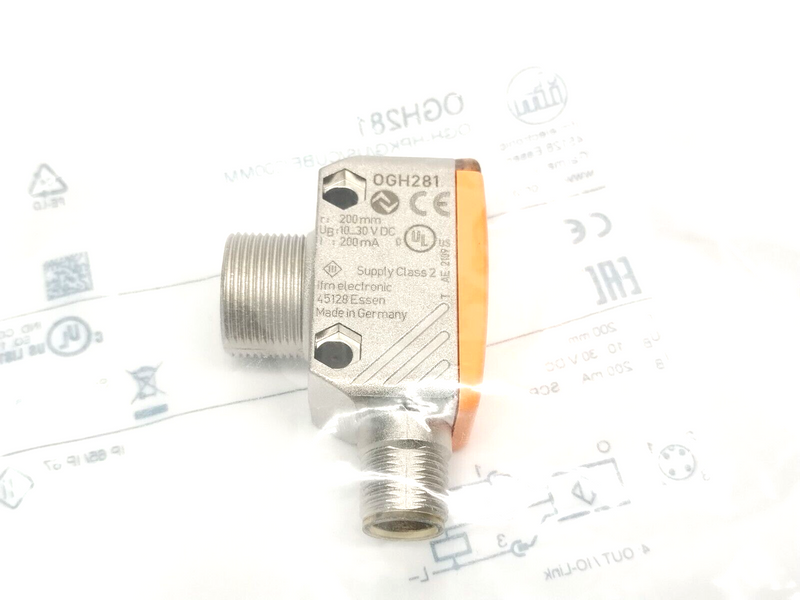 ifm OGH281 Diffuse Photoelectric Sensor OGH-HPKG/US/CUBE/200MM - Maverick Industrial Sales