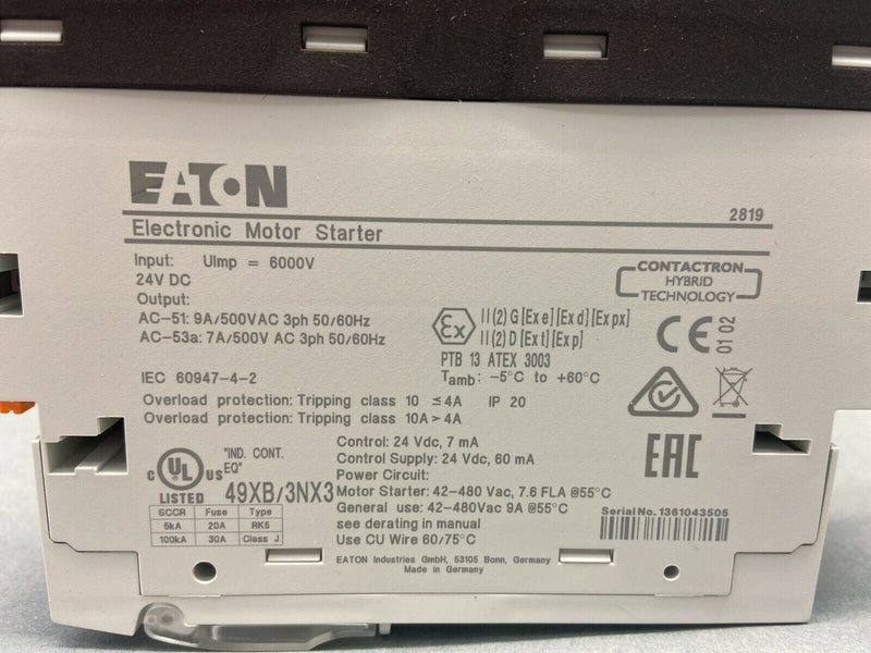 Eaton EMS-DOS-T-9-SWD SmartWire Electronic Motor Starter 170107 - Maverick Industrial Sales
