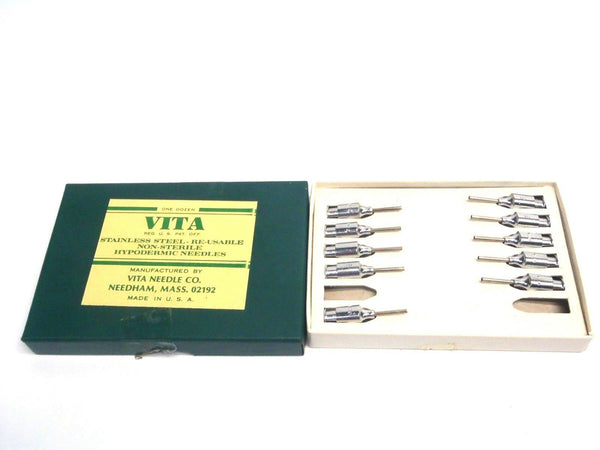 Lot of (10) Vita 16 Gauge 1/2" Probe Point Stainless Steel Reusable Needles - Maverick Industrial Sales