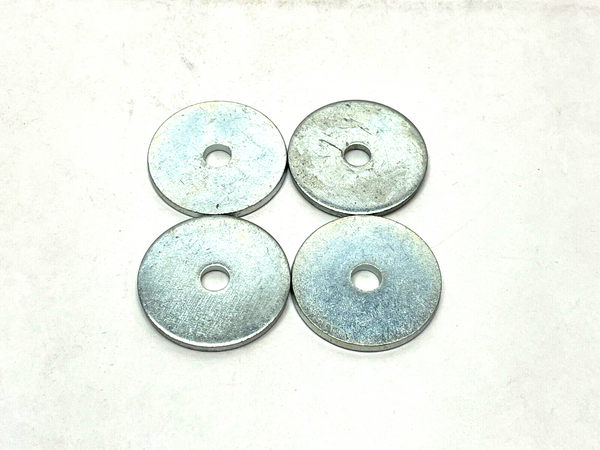 1/4" Fender Flat Washer Steel Zinc-Plated 9/32" ID 1-1/2" OD 1/8" Thick LOT OF 4 - Maverick Industrial Sales