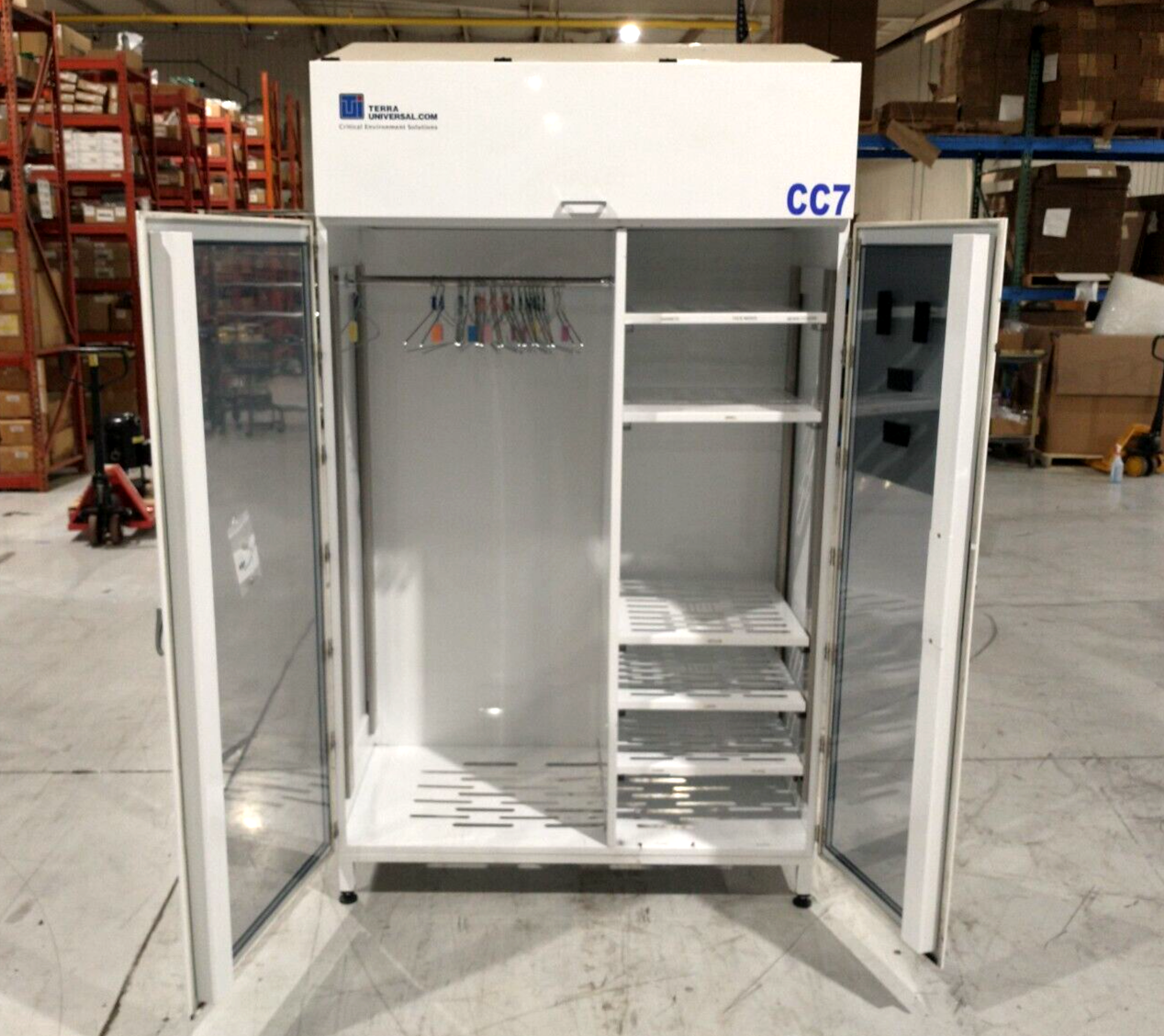 4101-20D-HD, PCS-SDPVC | Terra Universal 4101-20D-HD Garment Cabinet w/ HEPA Filter/Blower, 52"W x 26.5"D - Used - Maverick Industrial Sales