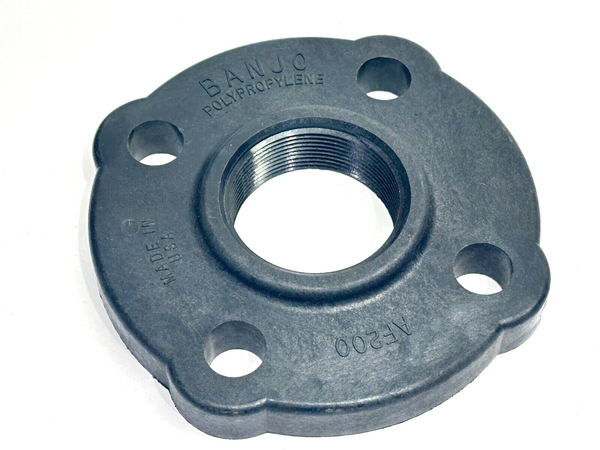 Banjo AF200 Polypropylene 150# Threaded ANSI Flange 2" Female Thread 4-Bolt - Maverick Industrial Sales