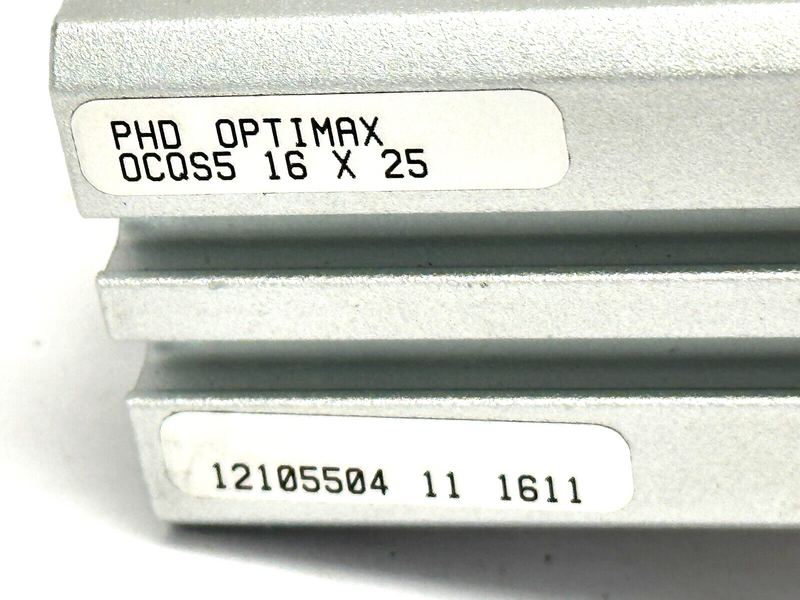 PHD OCQS5 16X25 Optimax Pneumatic Cylinder 16mm Bore 25mm Stroke - Maverick Industrial Sales