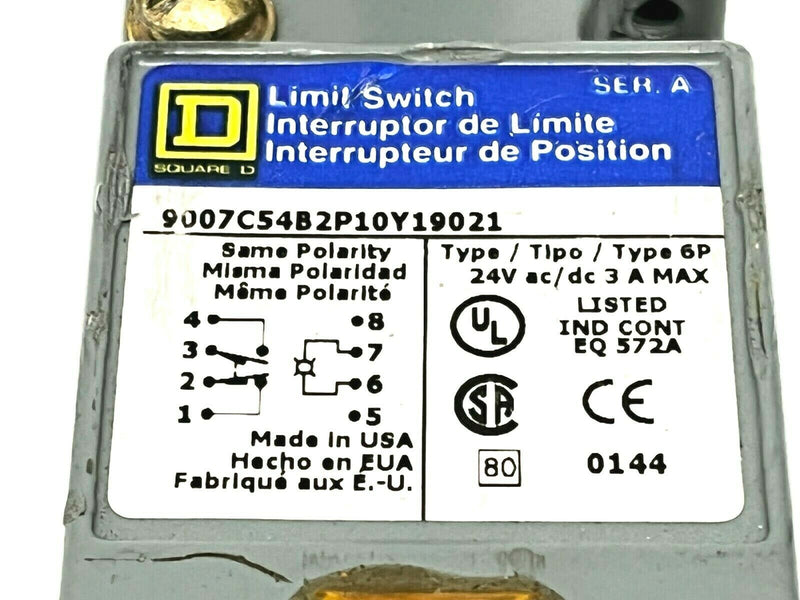 Square D 9007C54DP10Y19021 Ser A Limit Switch - Maverick Industrial Sales