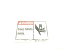 Brady 86891 "DANGER Keep hands away." 3.5x5In Polyester Labels 5 PACK - Maverick Industrial Sales