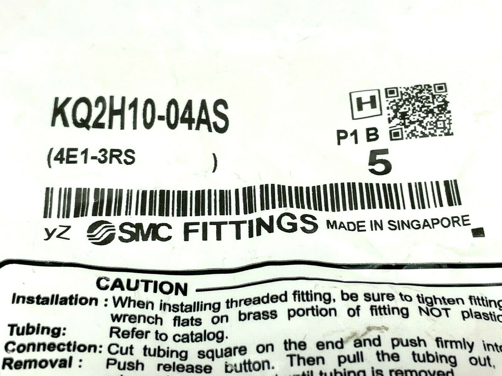 SMC KQ2H10-04AS Male Pneumatic Fittings PKG OF 5 - Maverick Industrial Sales