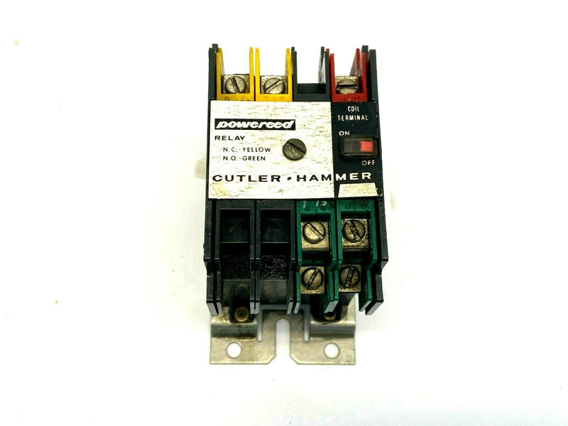 Cutler-Hammer D40RB Powereed Relay 2 x D40RPB N.C. Yellow 2 x D40RPA N.O. Green - Maverick Industrial Sales