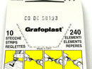 Grafoplast 117PGGBY Trasp System Wire Markers G Black on Yellow 10 Strips - Maverick Industrial Sales