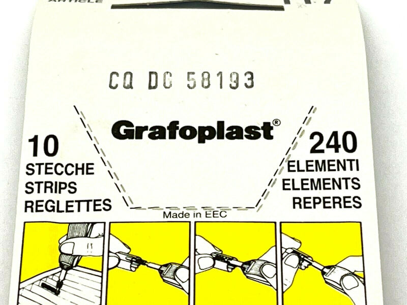 Grafoplast 117PGGBY Trasp System Wire Markers G Black on Yellow 10 Strips - Maverick Industrial Sales