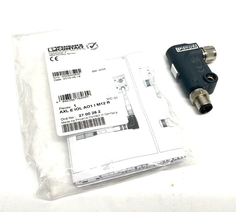 Phoenix Contact AXL E IOL AO1 I M12 R Axioline IO Link Analog Converter 2700282 - Maverick Industrial Sales