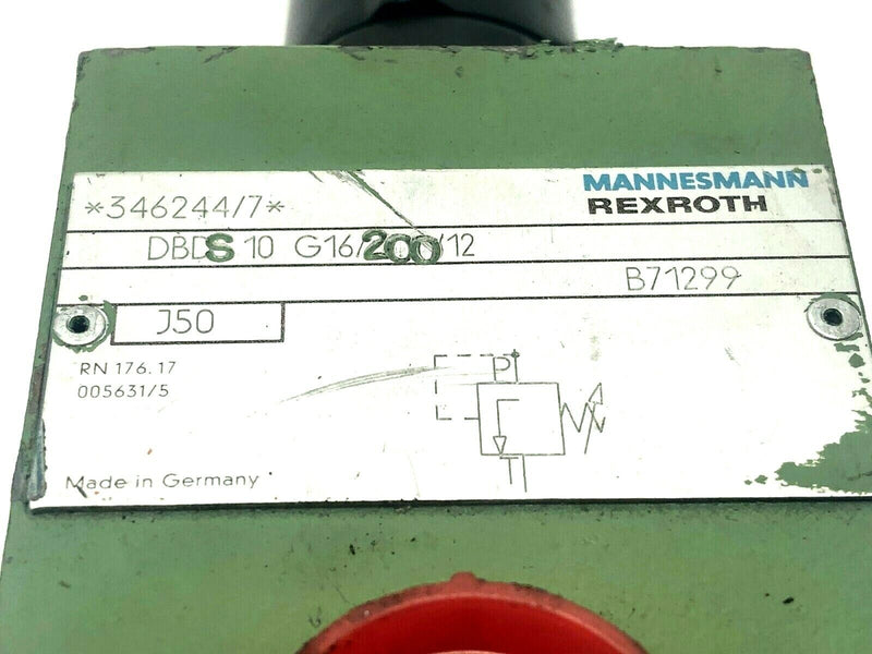 Mannesman Rexroth DBDS 10 G16/200/12 Pressure Relief Valve - Maverick Industrial Sales