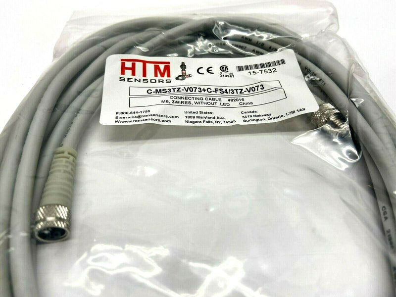HTM Sensors C-MS3TZ-V073+C-FS4/3TZ-V073 Connecting Cable M8 3 Wire - Maverick Industrial Sales