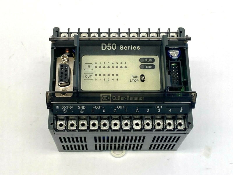 Cutler-Hammer D50CR14 Controller 115/230V Power 24VDC I/O MISSING SCREWS - Maverick Industrial Sales