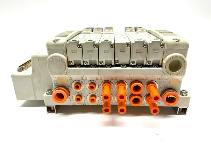 SMC VV5QC11-06 Pneumatic 6 Slot Manifold w/ VQC2400N-5 Valves - Maverick Industrial Sales