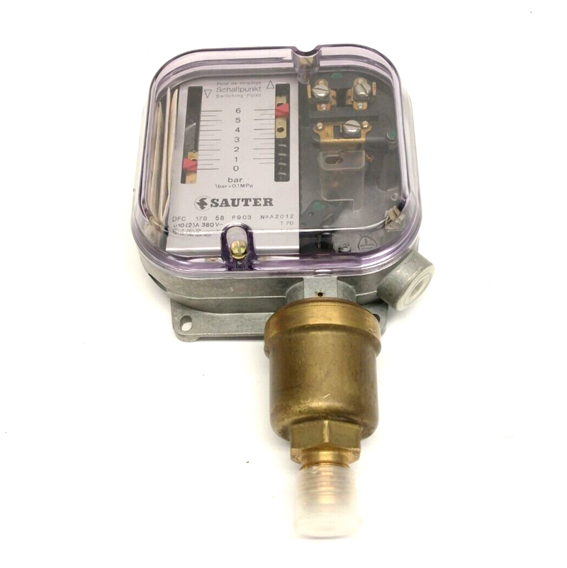 Sauter DFC17B58F903 Heavy-Duty Pressure Switch 0 - 6bar A2012 T70 - Maverick Industrial Sales