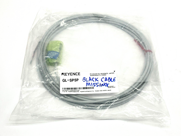 Keyence GL-SP5P-T GL-S Series Light Curtain Transmitter Cable 5m Length - Maverick Industrial Sales