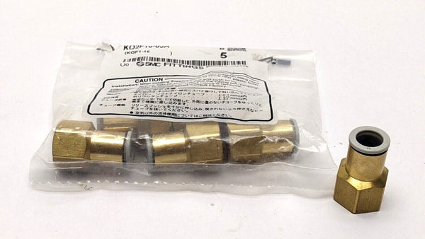 SMC KQ2F10-03A Female Connector Fitting 10mm OD Hose to 3/8"BSPT LOT OF 6 - Maverick Industrial Sales