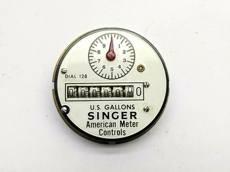 Vintage American Meter Controls US Gallons Meter Dial 128 All Brass  Construction