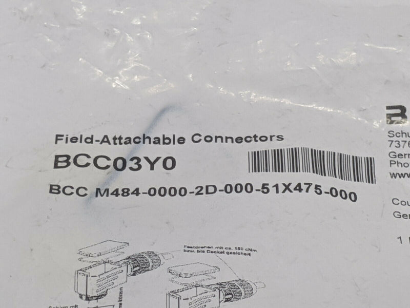 Balluff BCC M484-0000-2D-000-51X475-000 Field Attachable Connector BCC03Y0 - Maverick Industrial Sales