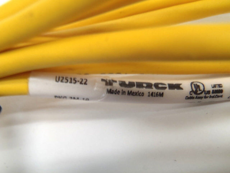 Turck PKG 3M-10 Actuator and Sensor Cable U2515-22 56" Length - Maverick Industrial Sales