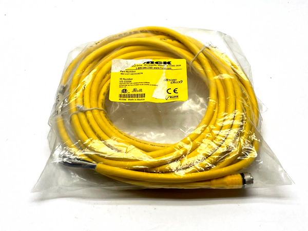 Turck RKC 4.5T-10/CS14274 Single Ended Cordset 10m Length - Maverick Industrial Sales