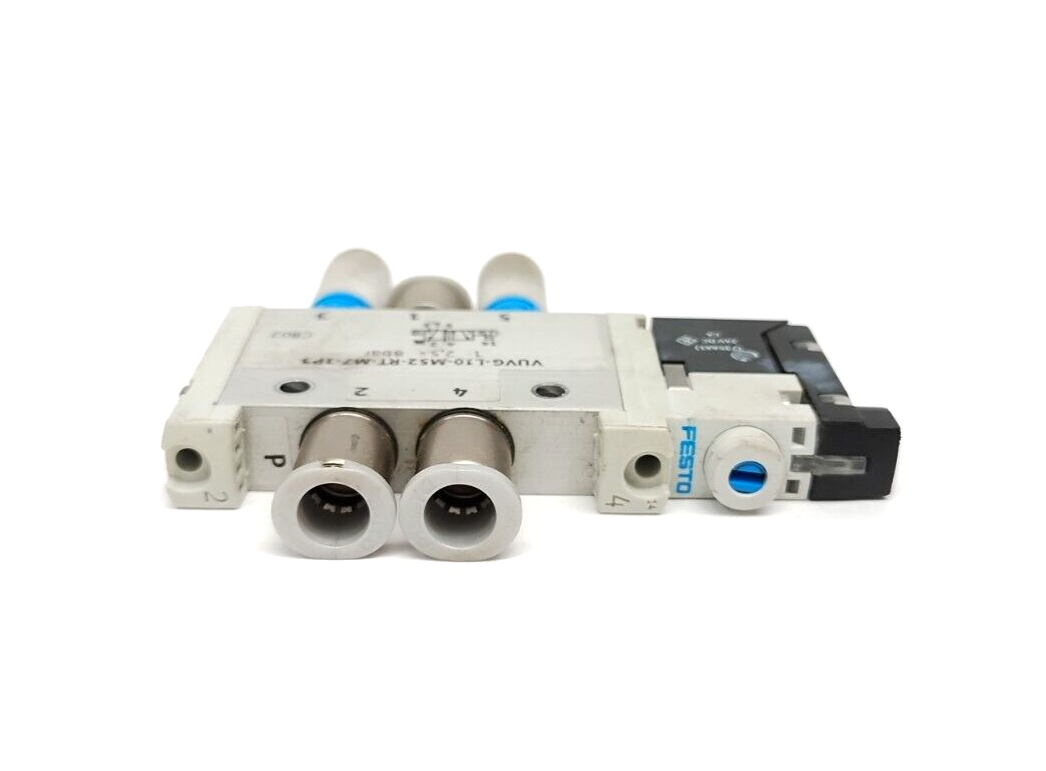Festo VUVG-L10-M52-RT-M7-1P3 5/2-Way Solenoid Valve M7 Port 24VDC - Maverick Industrial Sales