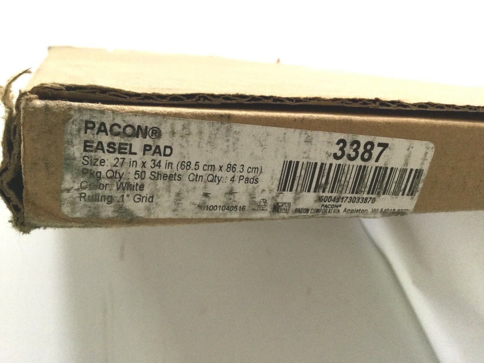 PACON 3387 Easel Pad 27" X 34" Inch White 1" Square Ruling 50 Pages Lot of 4 - Maverick Industrial Sales