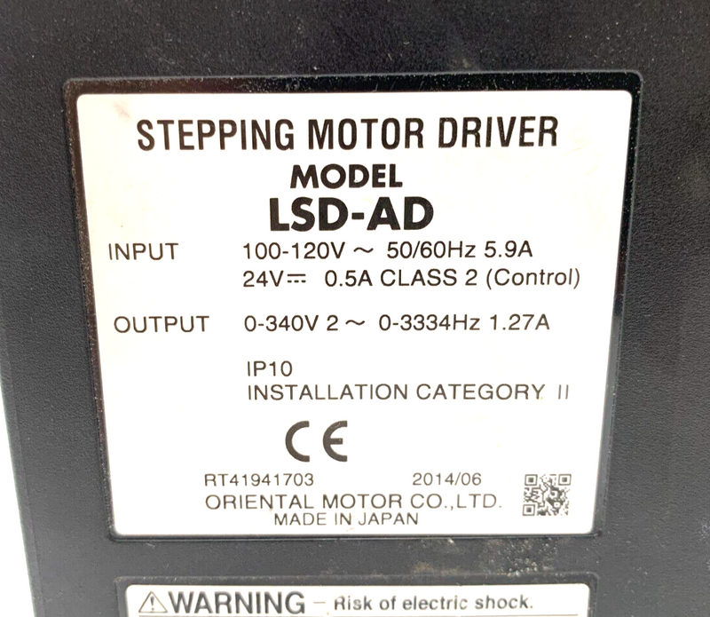 Oriental Motor LSD-AD Stepping Motor Driver 100-120V Input 0-340V Ouput - Maverick Industrial Sales