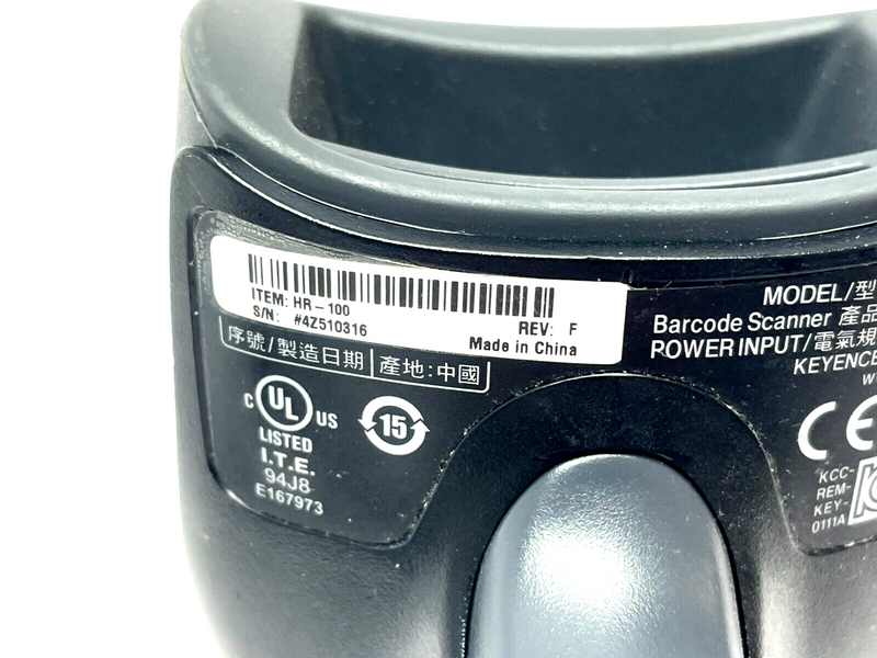 Keyence HR-100 Rev. F Barcode Scanner w/ HR-1C3RC Rev. A Communication Cable - Maverick Industrial Sales