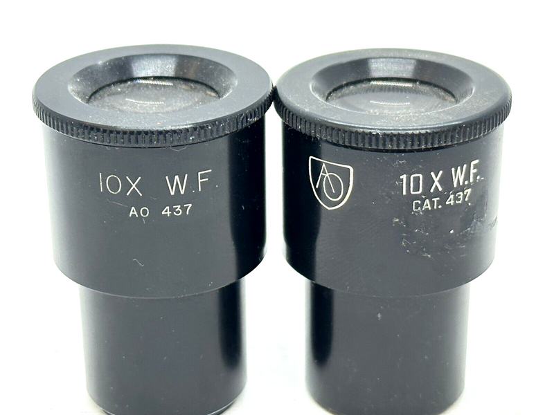 American Optical Cat. 437 Microscope Eyepiece 10X W.F LOT OF 2 - Maverick Industrial Sales