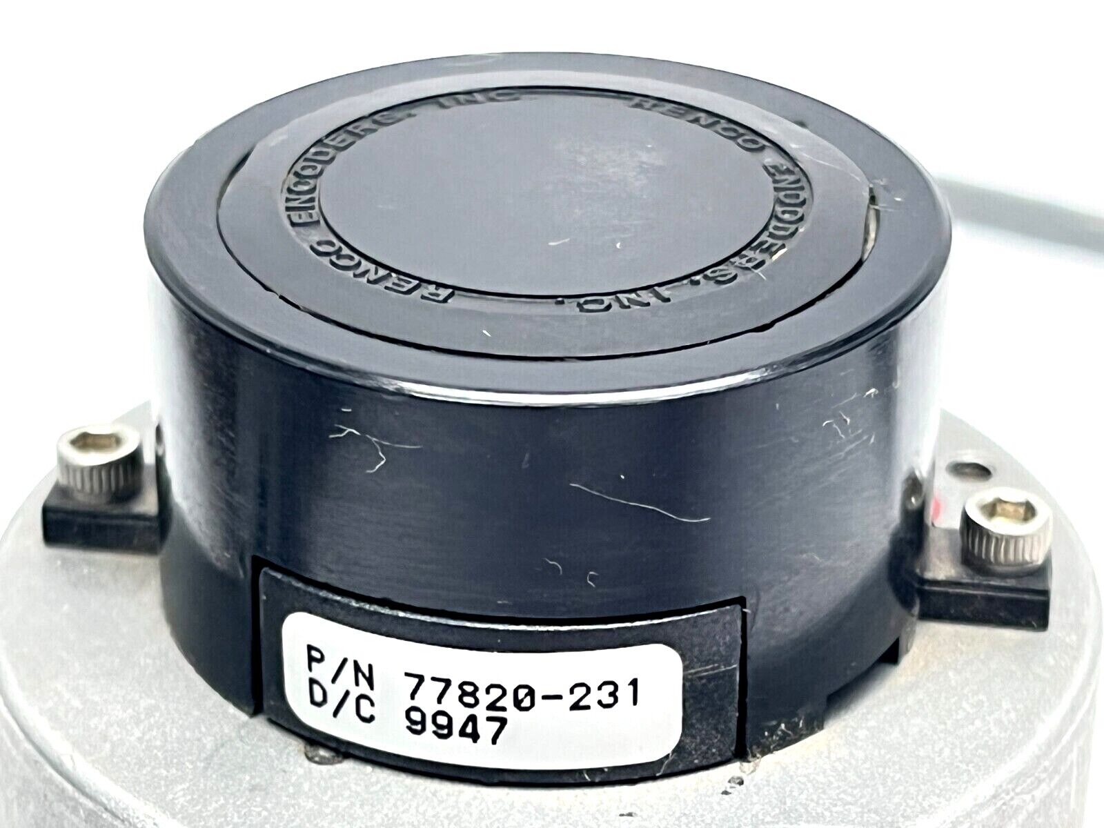 MCG 2383-ME3811 Servo Motor w/ Renco 77820-231 Encoder BROKEN MOTOR SHAFT - Maverick Industrial Sales