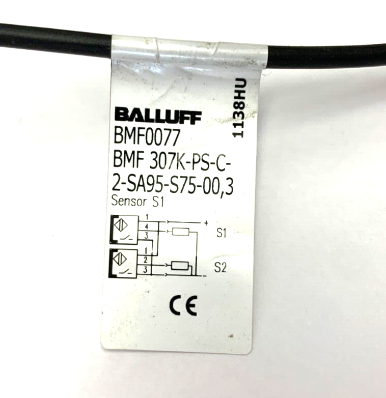 SMC NCDMB075-0600 Air Cylinder w/ Balluff BMF 307K-PS-C-2-SA95-S75-00,3 Sensor - Maverick Industrial Sales