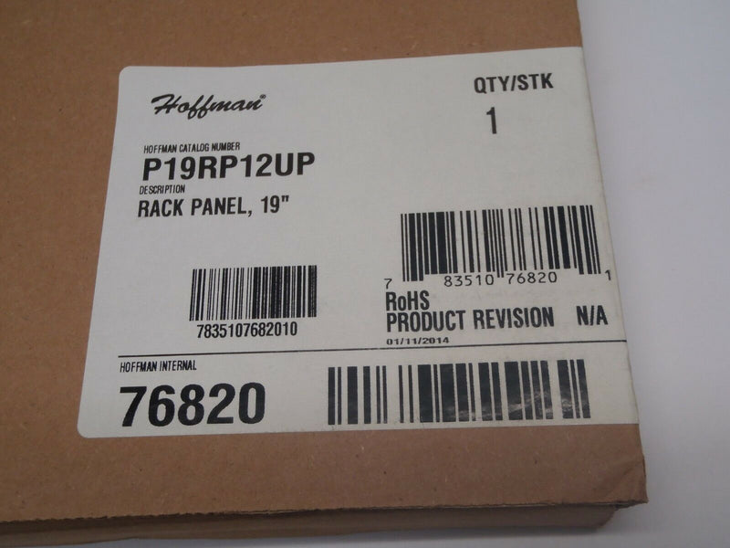 Hoffman P19RP12UP 19” Rack Panel 76820 - Maverick Industrial Sales