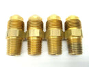 Brass -6 Male to 1/8" NPT Male Adapter Coupler LOT OF 4 - Maverick Industrial Sales