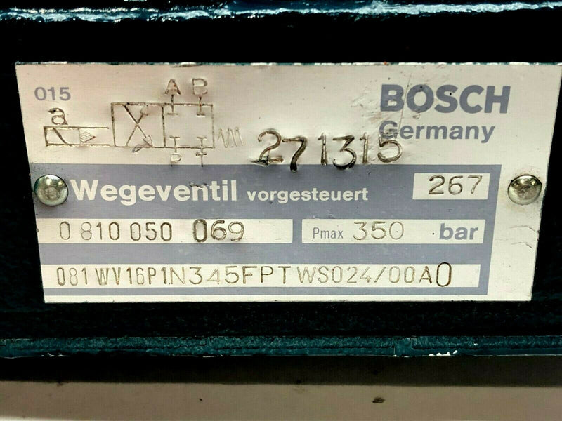 Bosch 0 810 050 069 Directional Control Valve 350 Bar - Maverick Industrial Sales