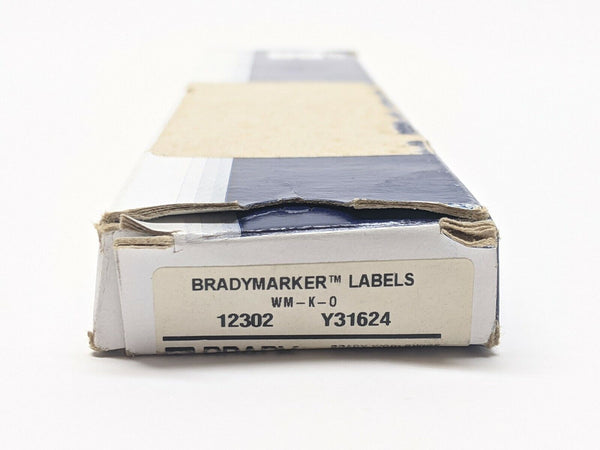 Brady WM-K-O Vinyl Cloth Wire Marker 12302 Y31624 LOT OF 25 Sheets - Maverick Industrial Sales