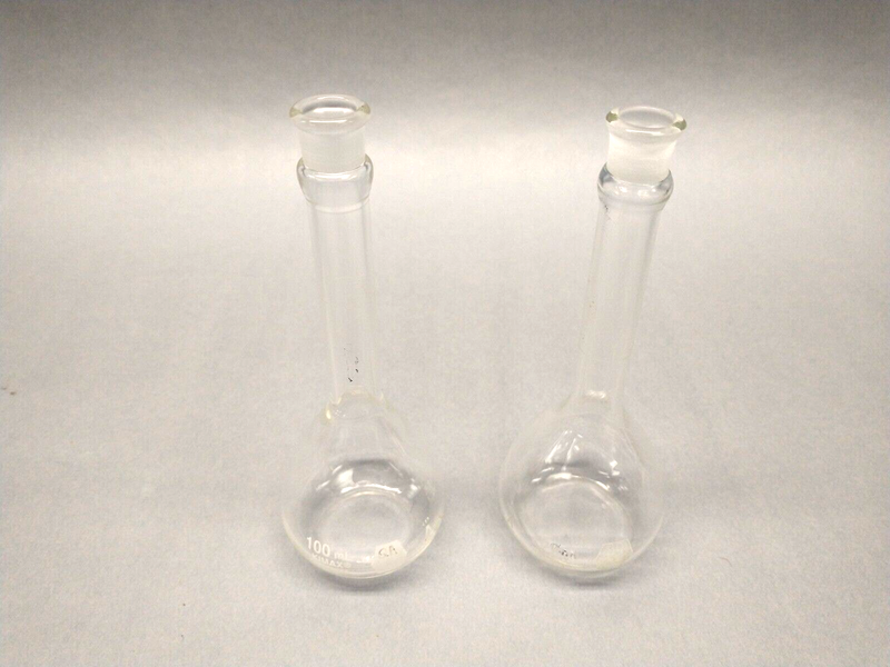 Kimble Kimax 28008-100 100mL & (2) 28014-100 100mL Volumetric Flask SET OF 3 - Maverick Industrial Sales