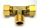 5/8" OD Compression Tube x 5/8" OD Compression x 1/2 MNPT TEE Fitting Brass - Maverick Industrial Sales