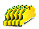 Morsettitalia EURO E4 Earth Terminal Block Green/Yellow 43454 LOT OF 5 - Maverick Industrial Sales