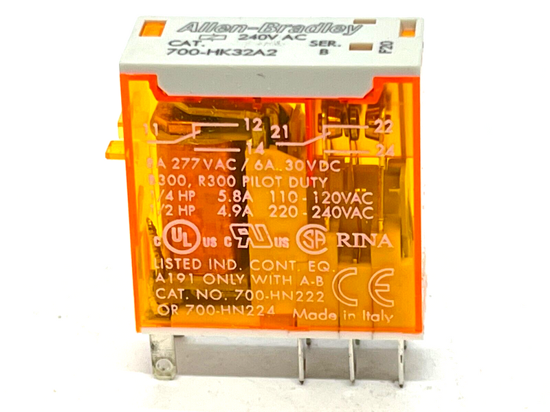 Allen Bradley 700-HK32A2 Ser B Powered Relay 8Pin 8A 277VC / 6A 30VDC - Maverick Industrial Sales