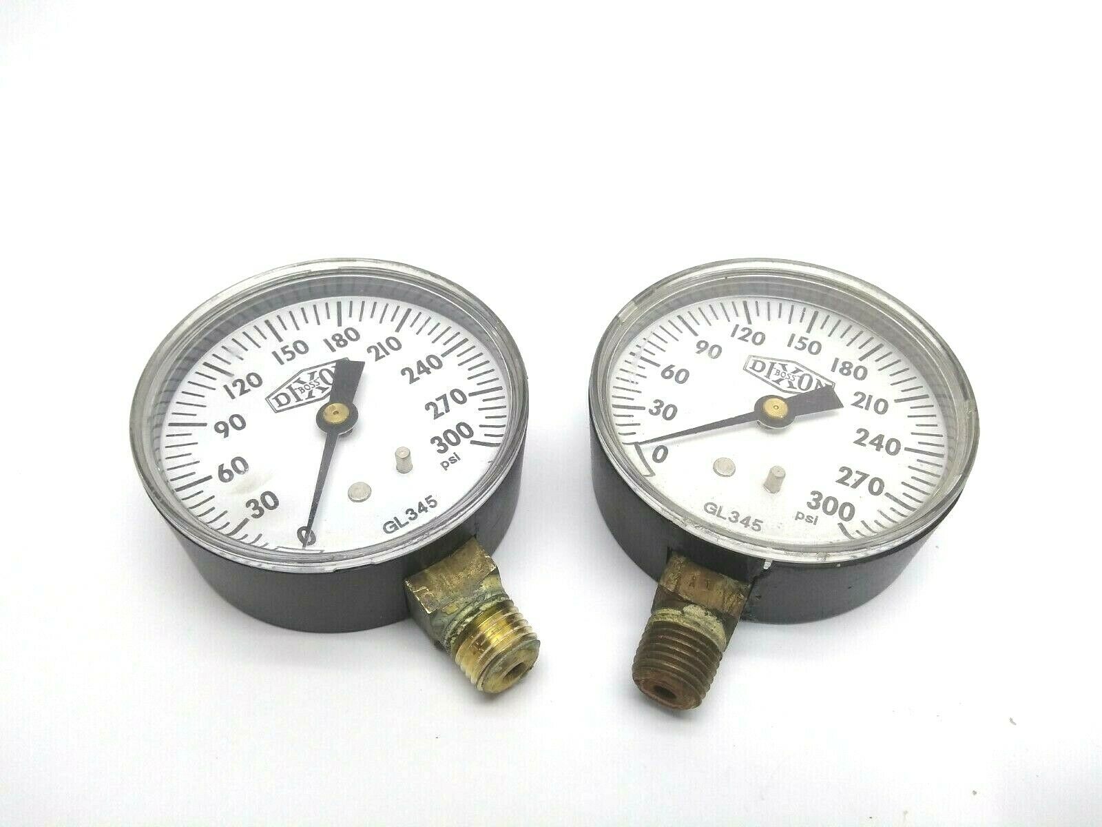 Dixon BOSS GL345 0-300 PSI Pressure Gauge, LOT OF 2 - Maverick Industrial Sales